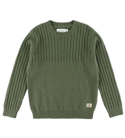 Calvin Klein Blouse - Gebreid - Dusty Olive