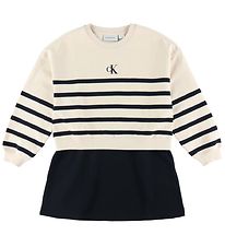 Calvin Klein Dress - Relaxed - White Cap Grey/Black Calvin Klein Dress - Relaxed - White Cap Grey/Black