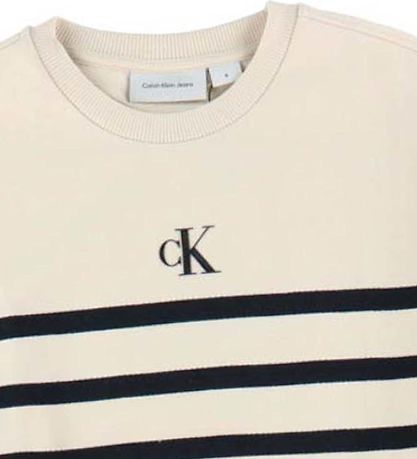 Calvin Klein Kjóll - Afslappaður - White Cap Grey/Svart