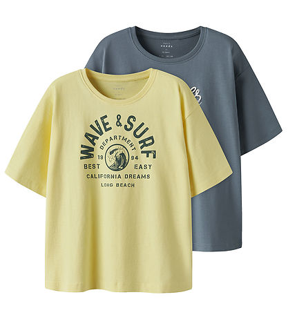 T-Shirt Name It - NkmVictor - 2 Pack - Lemon Meringue/Blue Mirag T-Shirt Name It - NkmVictor - 2 Pack - Lemon Meringue/Blue Mirag