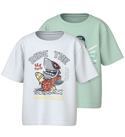 Name It T-Shirt - NmmVanyo - 2-pack - Honingdauw/Bright White Name It T-Shirt - NmmVanyo - 2-pack - Honingdauw/Bright White