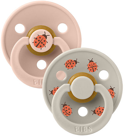 BIBS Colour Pacifiers - Size 1 - 2-Pack - Round - Blush Mix