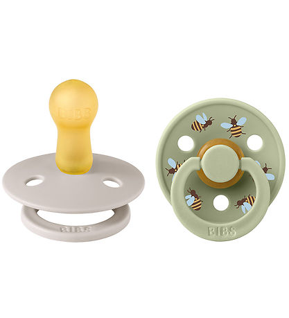 BIBS Colour Pacifiers - Size 2 - 2-Pack - Round - Mushroom Mix
