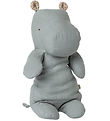 Maileg Soft Toy - Safari Friends - Hippo - Medium+ - Blue/Grey Maileg Soft Toy - Safari Friends - Hippo - Medium+ - Blue/Grey