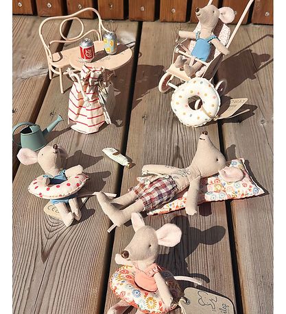 Maileg Mouse - Beach mouse w. Swim Ring - Little sister - Red Do