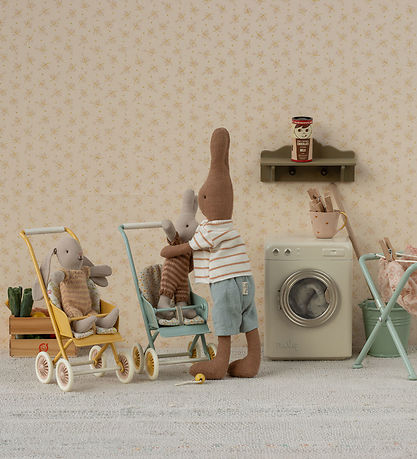 Maileg Miniature Stroller - Micro - Yellow Maileg Miniature Stroller - Micro - Yellow