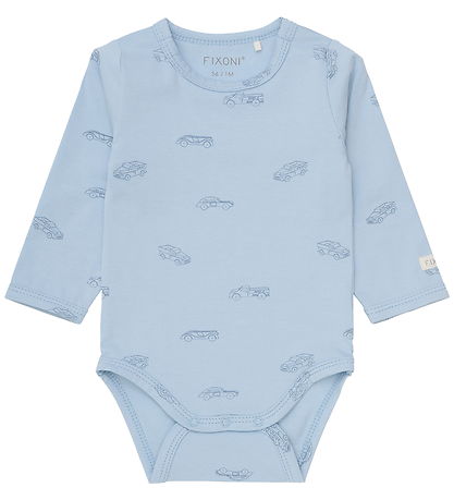 Fixoni Bodysuit l/s - 2-Pack - Blue Fog