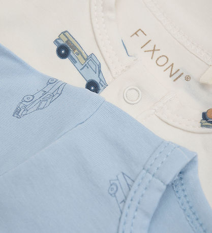 Fixoni Bodysuit l/s - 2-Pack - Blue Fog