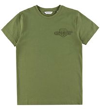 T-Shirt GANT - Ton sur ton - Lavé Olive T-Shirt GANT - Ton sur ton - Lavé Olive