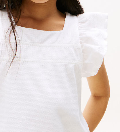 Top Tommy Hilfiger - Ruffle - Blanc Top Tommy Hilfiger - Ruffle - Blanc