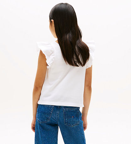 Tommy Hilfiger Top - Ruffle - White
