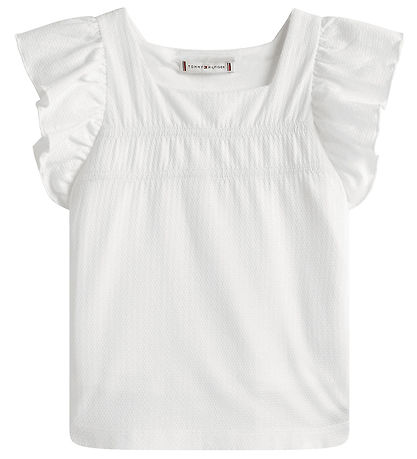 Top Tommy Hilfiger - Ruffle - Blanc Top Tommy Hilfiger - Ruffle - Blanc