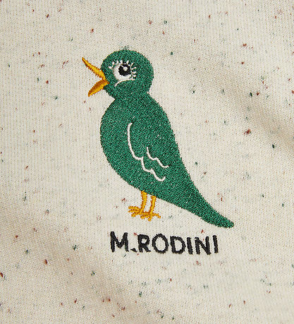 Mini Rodini Joggingbroek - Crème Gevlekt m. Vogel Mini Rodini Joggingbroek - Crème Gevlekt m. Vogel