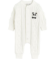 Mini Rodini Jumpsuit - Knitted - Off White w. Panda Mini Rodini Jumpsuit - Knitted - Off White w. Panda