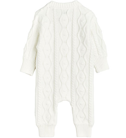 Mini Rodini Jumpsuit - Knitted - Off White w. Panda