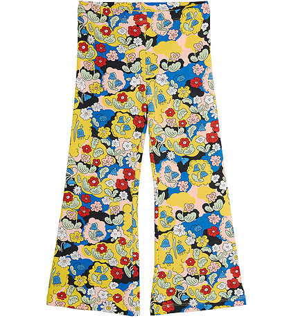 Mini Rodini Broek - Geel m. Bloemen Mini Rodini Broek - Geel m. Bloemen