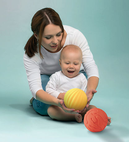 Ludi Sensory Balls - 3-Pack - Red/Yellow/Blue