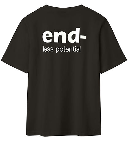 LMTD T-shirt - NlmBend - Pirate Black/Bight White