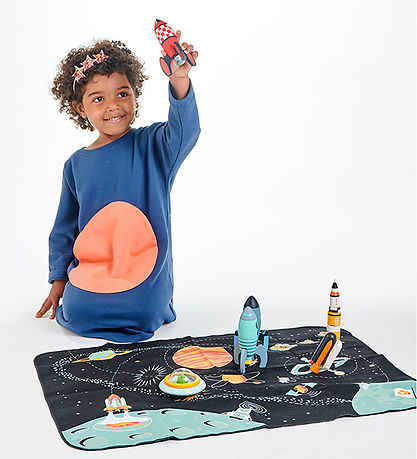 Tender Leaf Wooden Toy - Space Adventure w. Play Mat