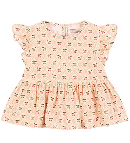 Konges Sløjd Top - Musselin - Coco - Cherry Pink Motiv Konges Sløjd Top - Musselin - Coco - Cherry Pink Motiv