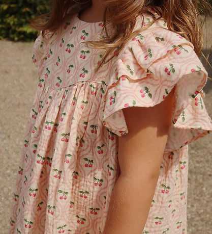 Konges Sløjd Dress - Muslin - Coco - Cherry Pink Motif