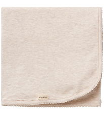 MarMar Kuscheldecke - 80x80 cm - Alida - Noos - Hellbeige melier