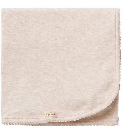 MarMar Knuffeldoek - 80x80 cm - Alida - Noos - Lichtbeige melang MarMar Knuffeldoek - 80x80 cm - Alida - Noos - Lichtbeige melang