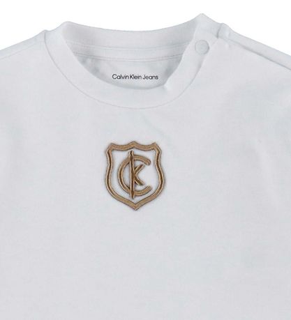 Calvin Klein Sweatshit - Crest Logo - Bright White Calvin Klein Sweatshit - Crest Logo - Bright White