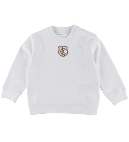 Calvin Klein Sweatshit - Crest Logo - Bright White Calvin Klein Sweatshit - Crest Logo - Bright White