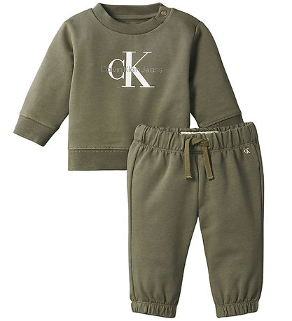 Calvin Klein Sweat Set - Monogram - Dusty OliveGreen Calvin Klein Sweat Set - Monogram - Dusty OliveGreen