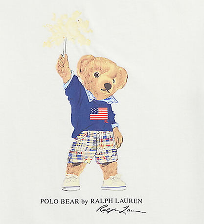 T-Shirt Polo Ralph Lauren - Blanc av. Peluche