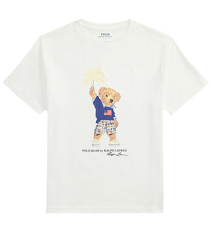 T-Shirt Polo Ralph Lauren - Blanc av. Peluche