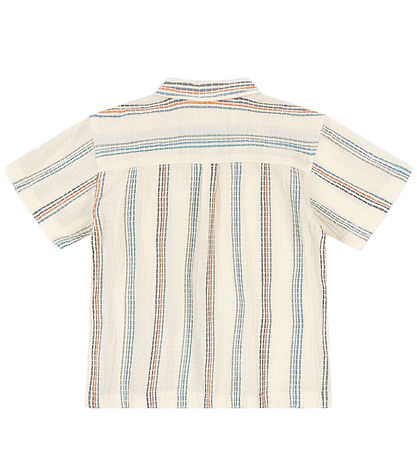 Konges Sløjd Hemd k/ä - Vincent - Antique White m. Streifen