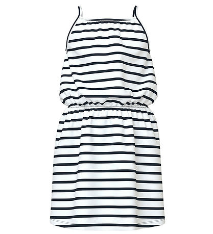 Name It Kjóll - NkfVigga - Strap - Bright White/Stripe 07