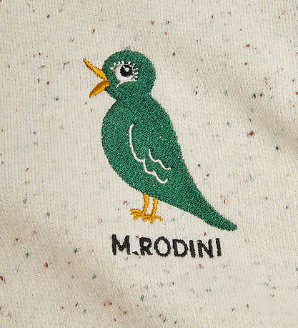 Mini Rodini Sweatshirt - Cream Melange w. Bird Mini Rodini Sweatshirt - Cream Melange w. Bird
