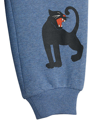 Mini Rodini Joggingbroek - Blauw Gevlekt m. Panters