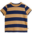 Mini Rodini T-shirt - Beige/Navy Striped Mini Rodini T-shirt - Beige/Navy Striped