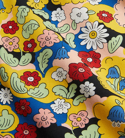 Mini Rodini T-shirt - Gul m. Blommor