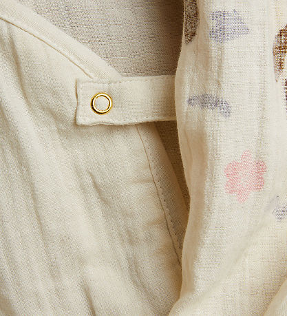 Mini Rodini Wrap Bodysuit l/s - Offwhite w. Bees