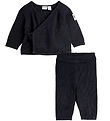 Mini Rodini Set - Bluse/Hosen - Strick - Schwarz Mini Rodini Set - Bluse/Hosen - Strick - Schwarz