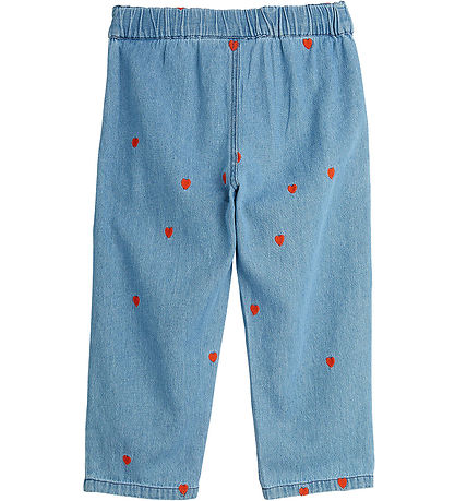 Mini Rodini Jeans - Blauw m. Harten Mini Rodini Jeans - Blauw m. Harten