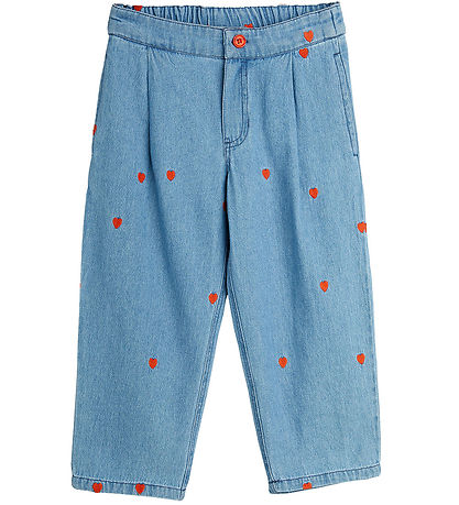 Mini Rodini Jeans - Blauw m. Harten Mini Rodini Jeans - Blauw m. Harten