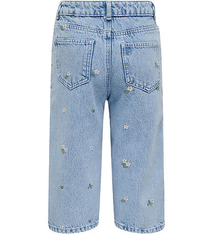 Shorts Kids Only - KogCobain - Light Blue Denim/Flower Broderie
