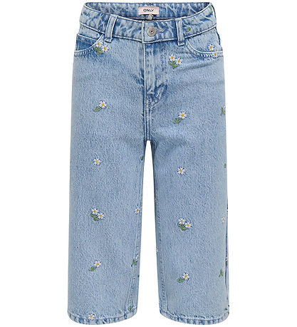 Shorts Kids Only - KogCobain - Light Blue Denim/Flower Broderie