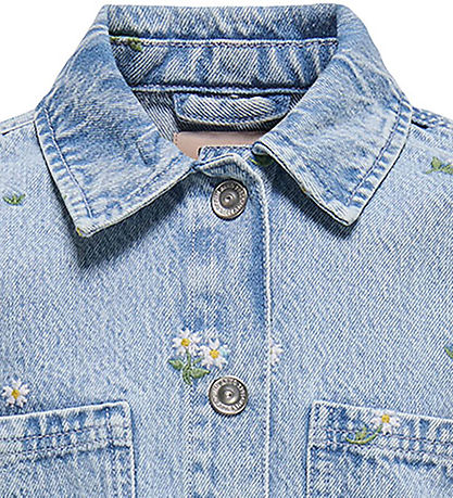 Kids Only Gallajakki - CookCassie - Light Blue Denim/Flower Embr Kids Only Gallajakki - CookCassie - Light Blue Denim/Flower Embr