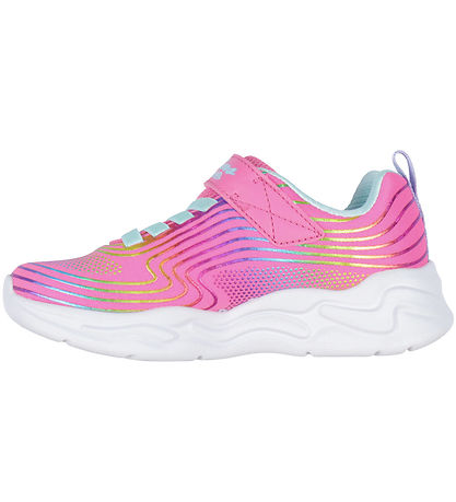 Skechers Shoes w. Lights - Wavy Beams - Pink/Multi Skechers Shoes w. Lights - Wavy Beams - Pink/Multi