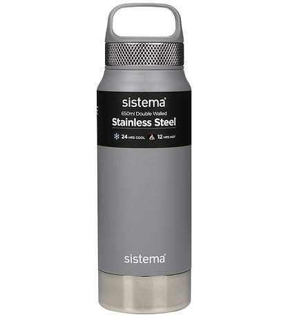 Sistema Thermo Bottle - Stainless Steel - 650 mL - Grey Sistema Thermo Bottle - Stainless Steel - 650 mL - Grey
