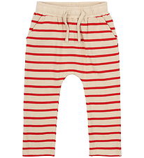 The New Siblings Trousers - Knitted - TnstNat - Poppy Red Stripe The New Siblings Trousers - Knitted - TnstNat - Poppy Red Stripe