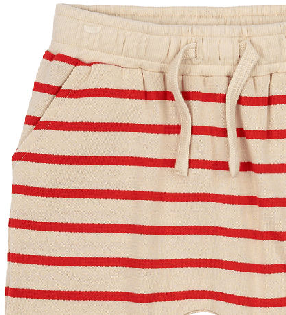The New Siblings Trousers - Knitted - TnstNat - Poppy Red Stripe The New Siblings Trousers - Knitted - TnstNat - Poppy Red Stripe