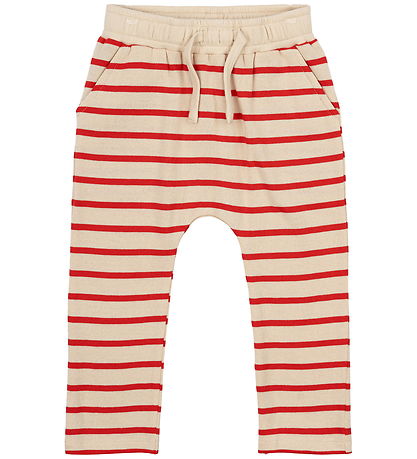 The New Siblings Trousers - Knitted - TnstNat - Poppy Red Stripe The New Siblings Trousers - Knitted - TnstNat - Poppy Red Stripe